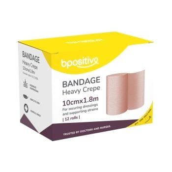 CREPE BANDAGE HEAVY 10CM X 1.8MTR ROLL