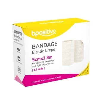 CREPE BANDAGE ELASTIC 5CM X 1.8MTR ROLL