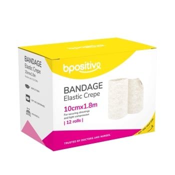CREPE BANDAGE ELASTIC 10CMX1.8MTR ROLL