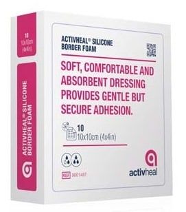 ActivHeal Silicone Foam Border 10 X 10cm