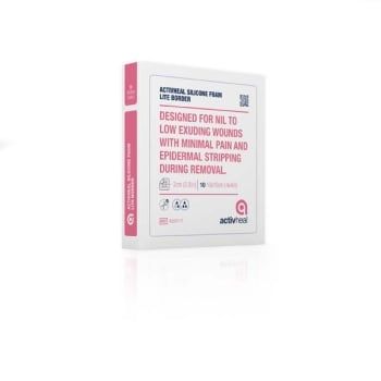 ActivHeal Silicone Adhesive Foam Lite Border 10 X 10cm