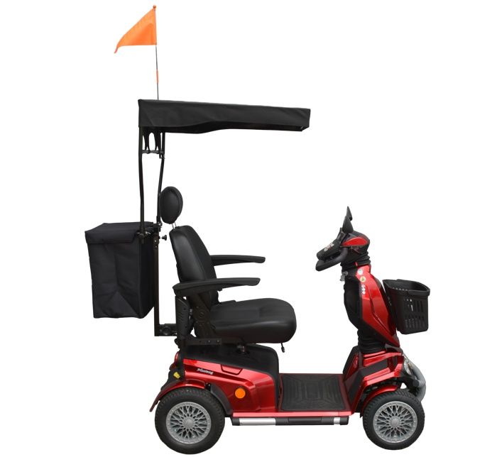 SCOOTER CANOPY WITH BAG AND FLAG COMBINATION