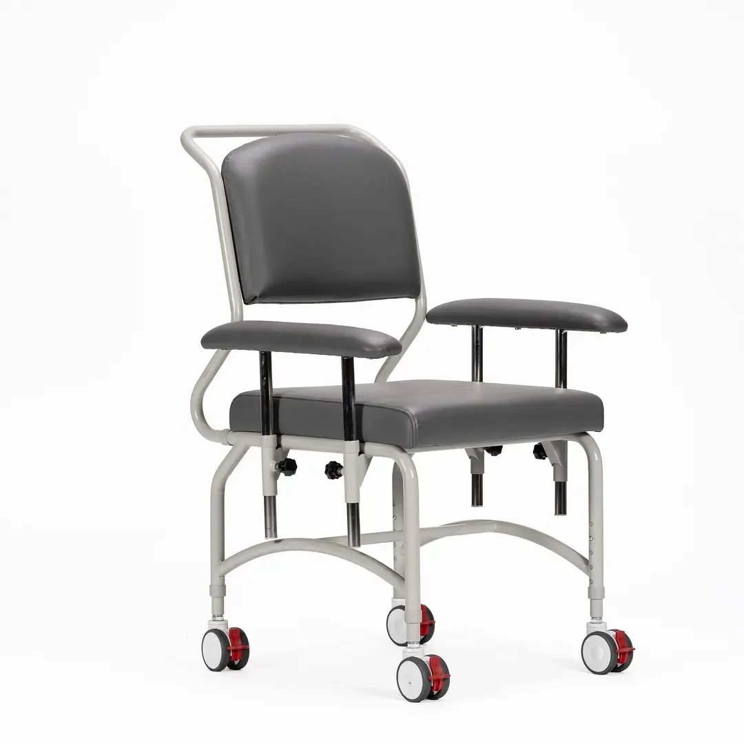 Kingston Mobile Chair with Drop side Arms - Greystone Kingston Mobile Chair with Drop side Arms - Greystone