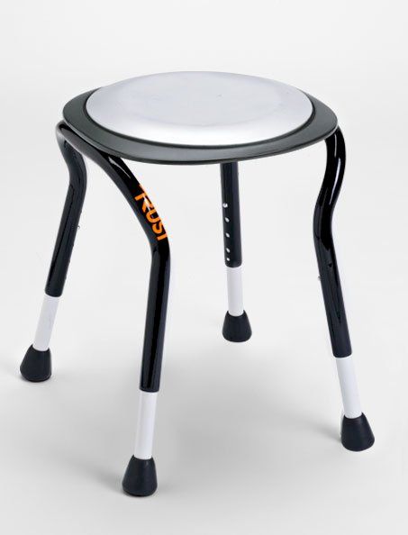SHOWER STOOL SWIVEL BLACK (Shower stool w swivel seat)