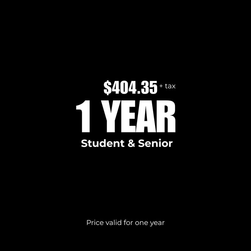 Student/senior 12 Months