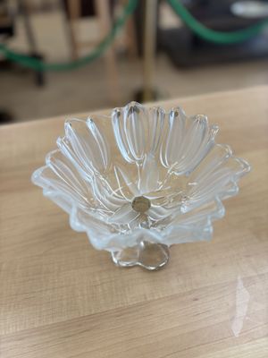 Glass. Germany. Mikasa. Satin Tulip Pedestal Bowl. 6.5"W