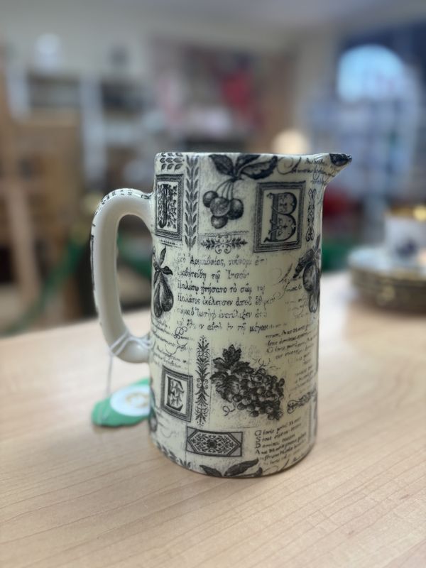 Ceramic. England.  Vintage Crown Burslem Staffordshire Pitcher. 7&quot;H x 4.5&quot;W