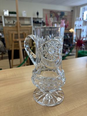 Crystal. Germany. Nachtmann. Brilliant Cut Beer Tankard. 1960s. 8.25"H