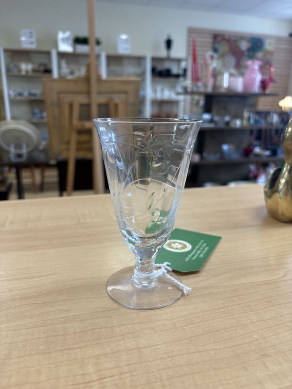 Crystal. Set of 6 Cordials. 4.75&quot;H