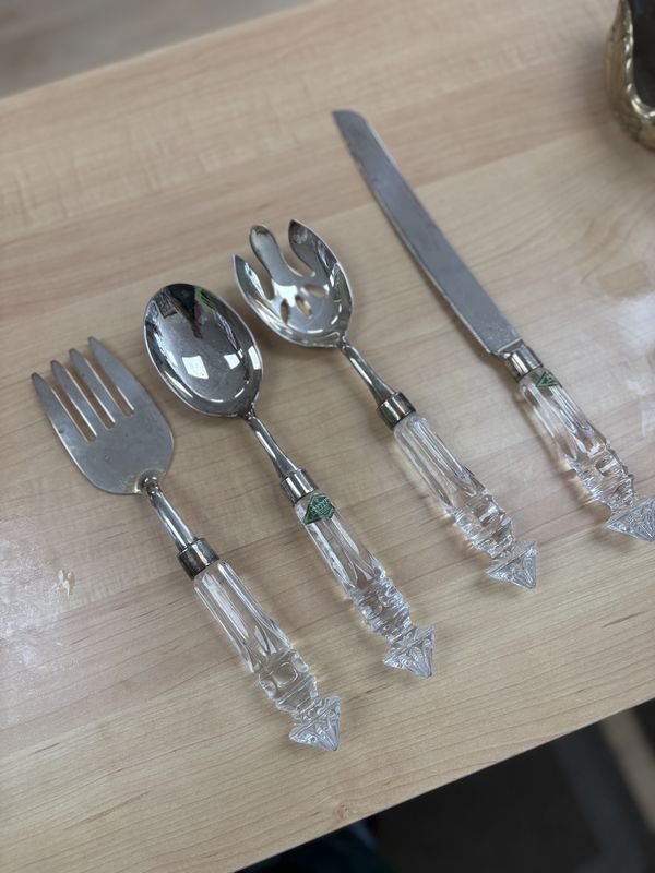Crystal. Ireland. Serving Set. 4 pcs. Shannon Crystal.