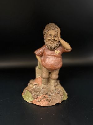 Sculpted Figure. USA. Tom Clark. Locke. Man Standing in Front of Large Lock. 1985. 6''H