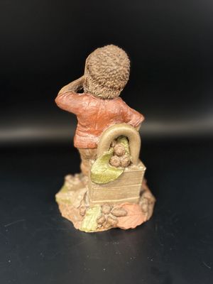 Sculpted Figure. USA. Tom Clark. Locke. Man Standing in Front of Large Lock. 1985. 6''H