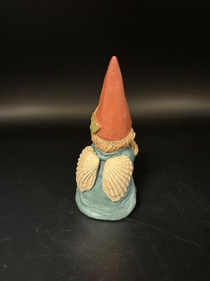 Sculpted Figure. USA. Tom Clark. Clarence. Small Gnome Sitting w/Knees to His Chest. Has Shell Wings on His Back. 1991. 4''H