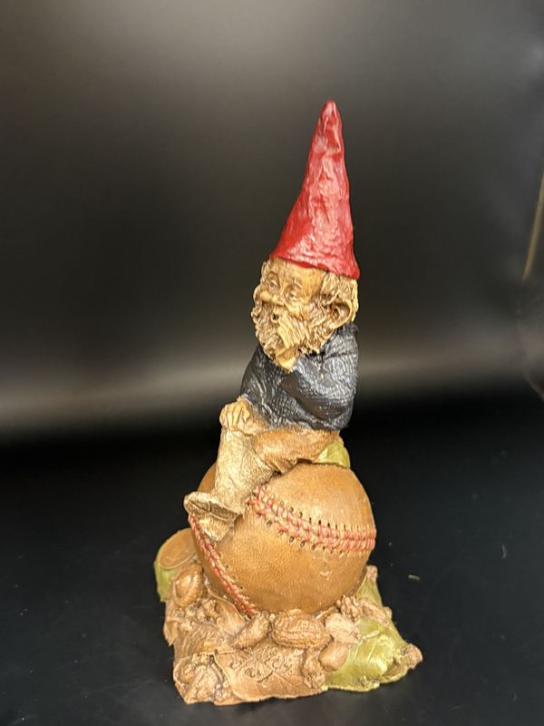 Sculpted Figure. USA. Tom Clark. Homer. Gnome Sitting on a Baseball. 1984. 7&quot; H