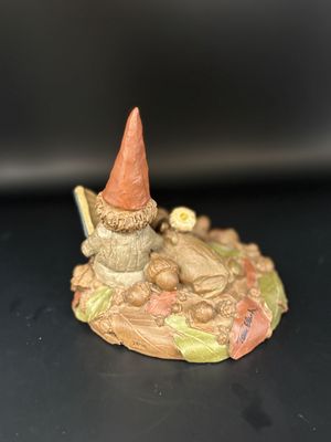 Sculpted Figure. USA. Tom Clark. Henson. Signed. Gnome Sitting &amp; Reading to a Frog. 1984. 5''H