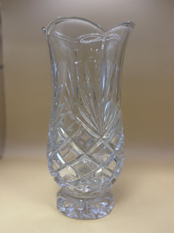 Glass. Japan. Noritake. Hampton Hall Flared Vase. 10&quot;H