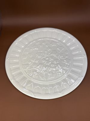 Porcelain. England. Wedgwood. Classic Garden. 11" Cake Plate w/Six 8" Dessert Plates. Bone White. Original Boxes Included. (Set of 7)