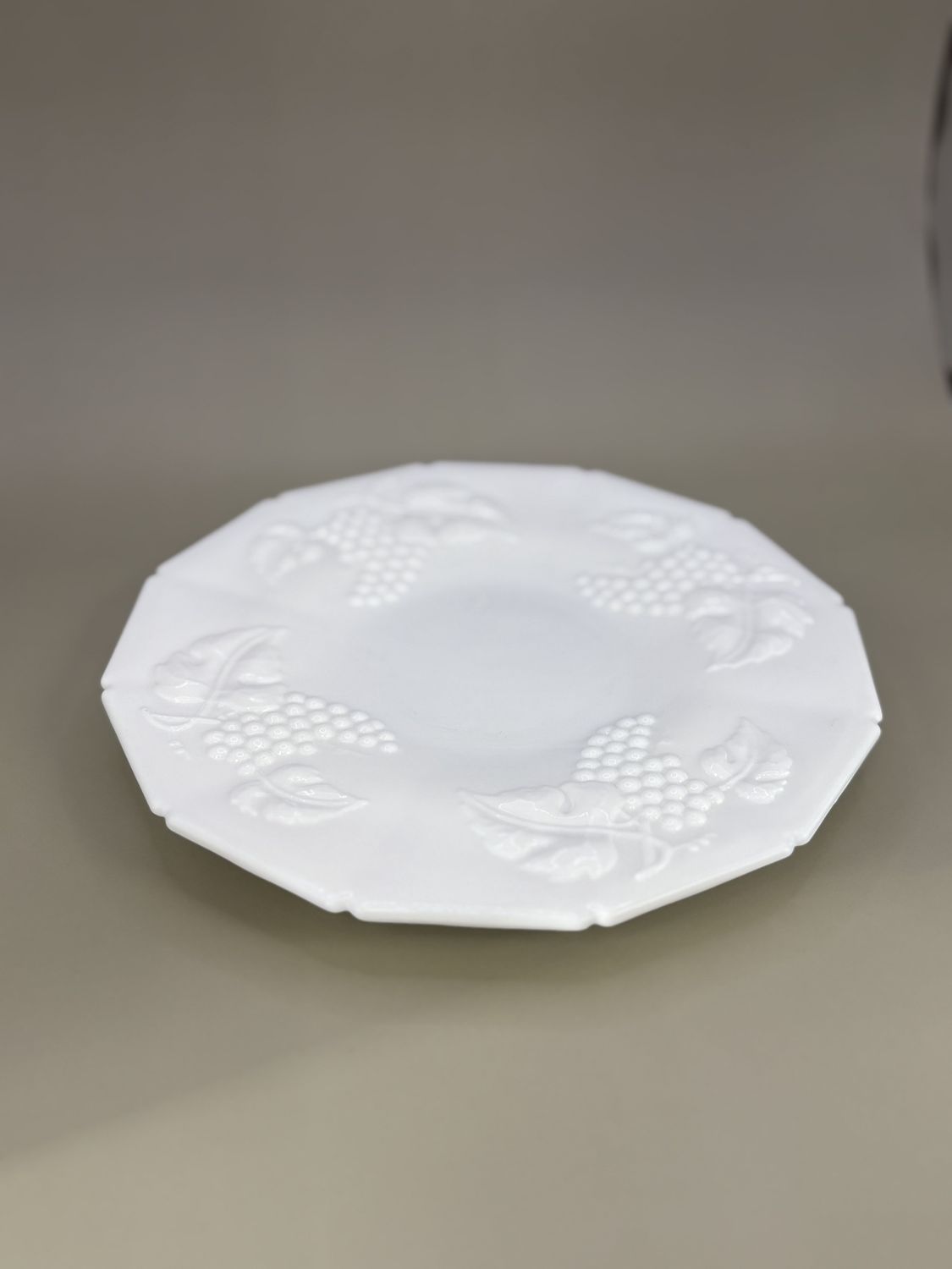 Glass. USA. White Milk Glass Dessert Plate