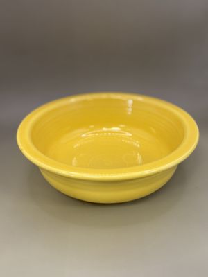 Dinnerware Set. USA. Homer Laughlin. Fiestaware. Sunflower Yellow. 2-Piece Companion Set. Platter &amp; Serving Bowl