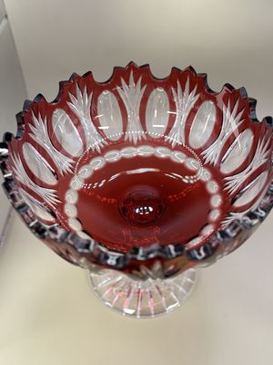 Crystal. Czech Republic. Caesar Crystal Bohemiae. Compote. Red.