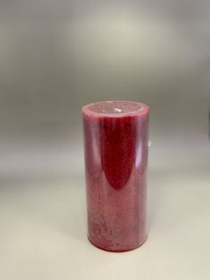 Home &amp; Bath. USA. DW Home. Pillar Candle. Candy Cane Scent. Red. 6"H