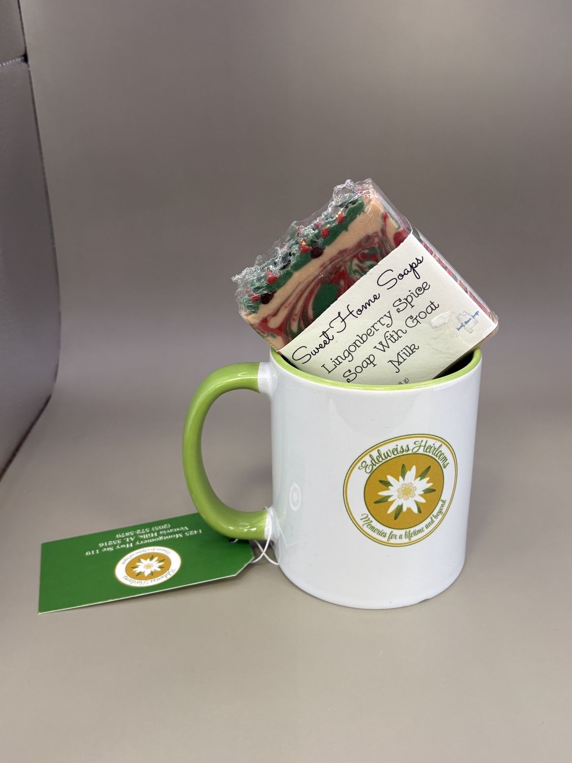 Edelweiss Mug with Goat Milk Soap  (Choose Scent)