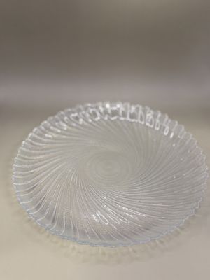 Glass. Plate. Spiral Clear. 10''W.