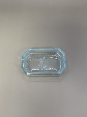 Glass. Czechoslovakia. Intaglio Salt Cellar. Male Angel. Ice Blue. 2.75"W