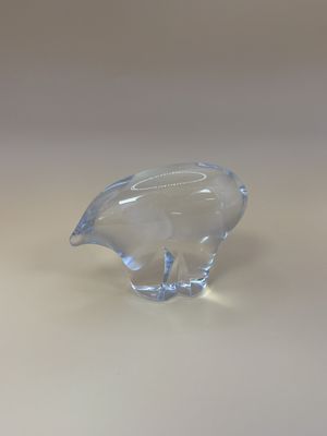 Glass. Polar Bear. 4'' L. 3''H.