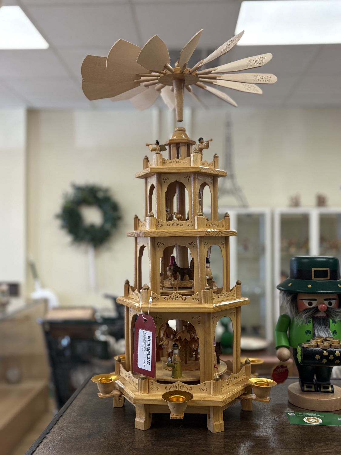 Pyramid. Germany. Weihnachts Pyramide 4-Tier Christmas Nativity. 22.8&quot;H (58cm)