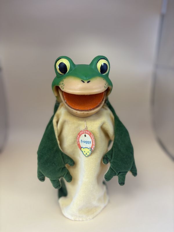 Puppet. Germany. Steiff. Hand Puppet. Frog (1960)