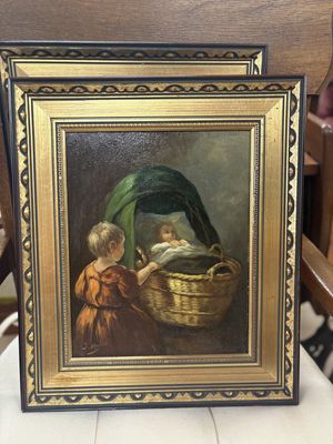 Artwork (Painting). Cornelis Bouter. Framed. 14"W x 16"H