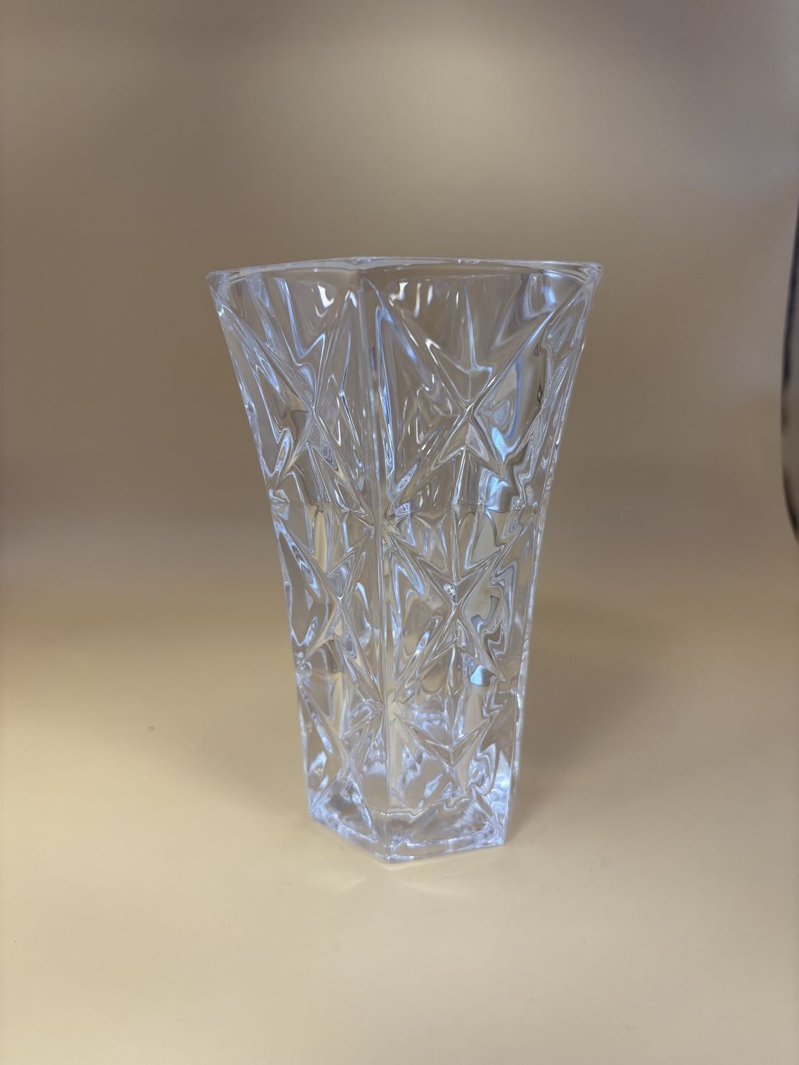 Glass. Tapered Posy Vase. 6 Sided. 5&#39;&#39;H.