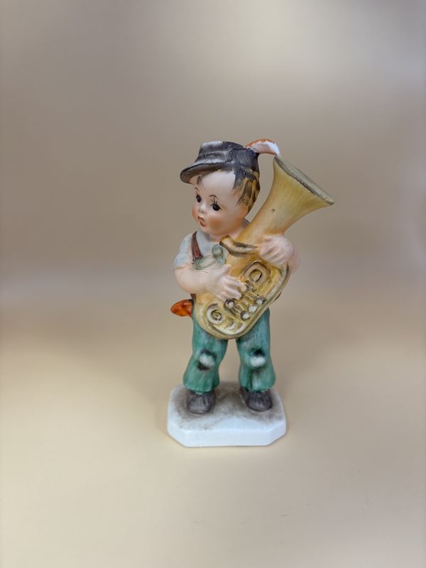 Figurine. Germany. Friedel Bavaria. Boy Playing Tuba