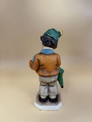 Figurine. Germany. Friedel Bavaria. Hand-Painted Boy w/Trumpet.