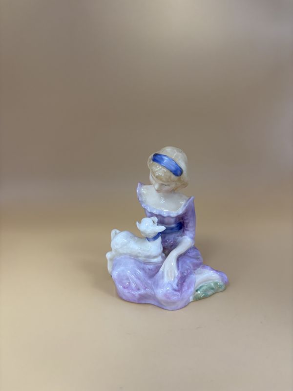 Figurine. England. Royal Doulton. Mary Had a Little Lamb. 3.5&#39;&#39; H.