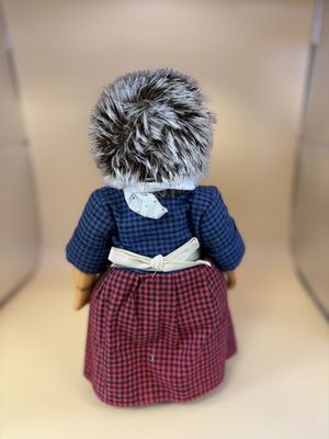 Doll. Germany. Steiff. Micki. Blue and White Dot Handkerchief. 10''H