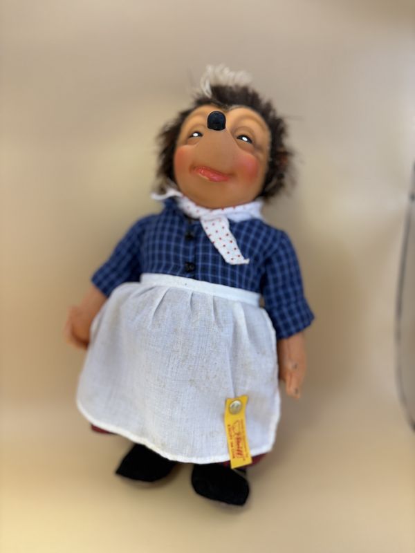 Doll. Germany. Steiff. Micki. Red Dot Handkerchief. 10.5&#39;&#39;H