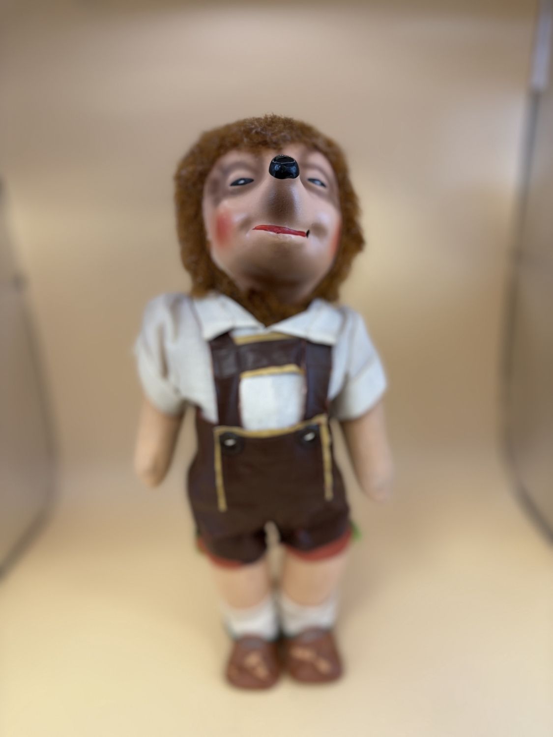 Doll. Germany. Steiff. Mecki. Wearing Lederhosen. 11&#39;&#39;H