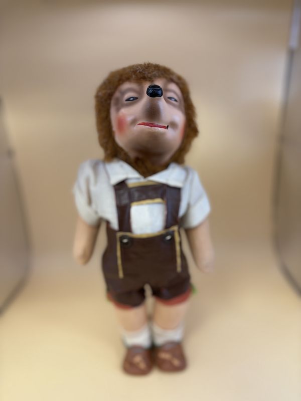 Doll. Germany. Steiff. Mecki. Wearing Lederhosen. 11&#39;&#39;H