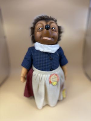 Doll. Germany. Steiff. Micki. Blue and White Dot Handkerchief. 10''H