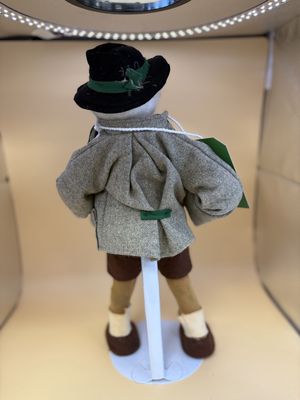 Doll. Spain. Fabric German Man Standing w/Beer Stein. 13"H