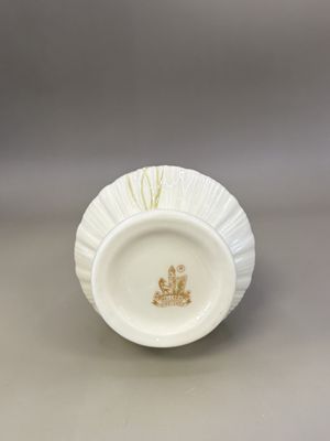 Porcelain. Ireland. Belleek. Caldwell Shamrock Vase. 7.25"H