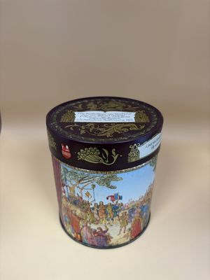 Kitchen Misc. Germany. E Otto Schmidt. Gingerbread Cookie Tin. German Theater Scene. 4.75''H