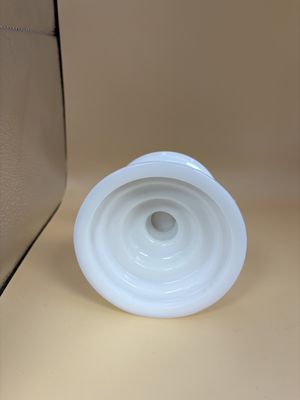 Candleholder. USA. Westmoreland. White Milk Glass. Embossed Swirl Pattern. 3.25''H.