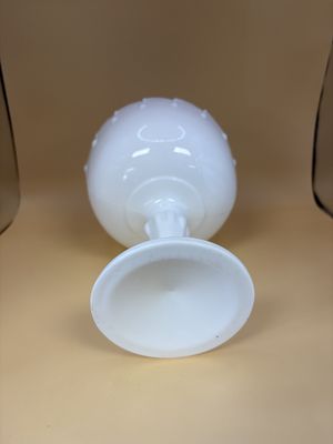 Glass. USA. Indiana Glass. Milk Glass White. Compote. Footed Pedestal. Teardrop Design. 6''L.