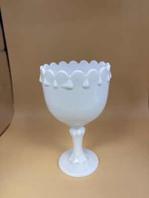 Glass. USA. Indiana Glass. Milk Glass. Compote. Teardrop. 4"L.