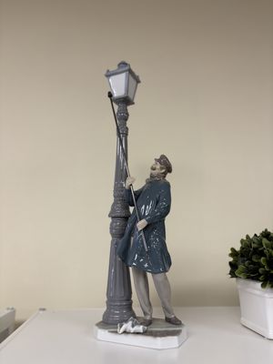 Figurine. Spain. Lladro. Lamplighter. 19"H.