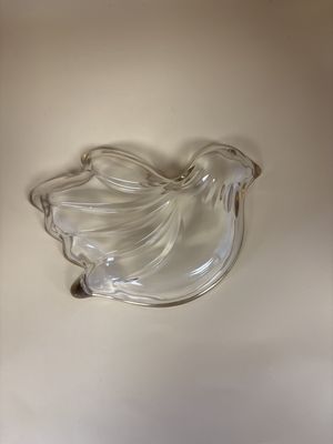 Glass. Japan. Mikasa. Dove Candy Dish w/Gold Rim. 6.5"W