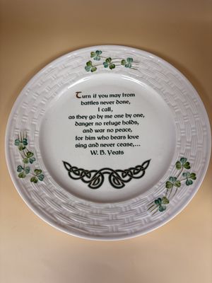 Porcelain. Ireland. Belleek. Millennium Plate. 10th Mark. 1999-2000. 8.75"W